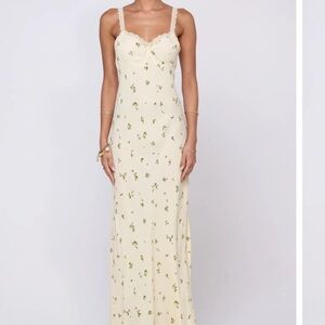 RESA Cream Floral Maxi Dress